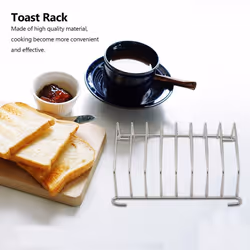 2 Pcs Toast Bread Rack Holder 8 Slice Holes Tool Cooling Grid Bread Rack Rectangle Accessories Organizer
