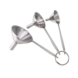 3 in 1 Funnels for Filling Bottles Stainless Steel Small Kitchen Funnel Set for Transferring Essential Oils Liquid