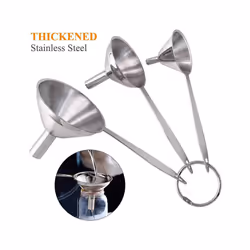 3 in 1 Funnels for Filling Bottles Stainless Steel Small Kitchen Funnel Set for Transferring Essential Oils Liquid