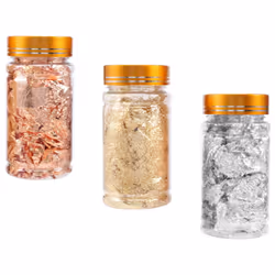 Gold Foil Flakes for Resin Tray Molds,3 Bottles Metallic Foil Flakes for Painting Arts and Crafts,Nail Art