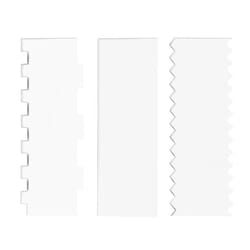 3 Pieces Cake Scrapers Clear Cake Icing Scraper Frosting Buttercream Cake Smoother Scraper Cake Edge Stripe