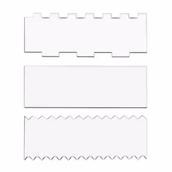 3 Pieces Cake Scrapers Clear Cake Icing Scraper Frosting Buttercream Cake Smoother Scraper Cake Edge Stripe