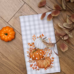 2PCS Fall Kitchen Towels Set of 2, Autumn Dish Towel Drying Dishcloth