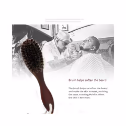 Horse Hair Wave Hair Beard Brush Hair Comb Wooden Handle Curved Comb Men Natural Hair Combs Hair Styling Tools