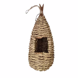 Garden Handing Birds Nest Box Breeding Nest Grass Hand Woven for Outdoors Hanging