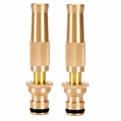 2X High Pressure Hose Nozzle Heavy Duty , Brass Water Hose Nozzles for Garden Hoses, Adjustable Function