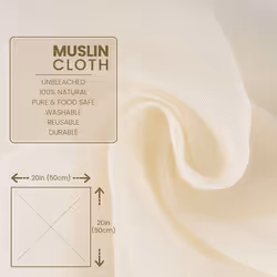 Muslin Cloths for Cooking, Pack of 5 , Unbleached, Cotton Reusable and Washable Cheese Cloths for Straining
