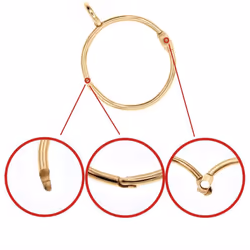 20 Pcs Openable Gold Curtain Rings Open and Metal Rustproof Drapery with for Hook Pins