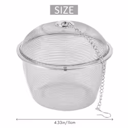 Extra Stainless Steel Twist Lock Mesh Tea Ball Tea Infuser with Hook Chain