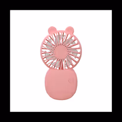 Summer Portable Mini Fan Small Pocket Fan Cartoon Fan Hand- Fan for Outdoor Mini Electric Fan,Pink