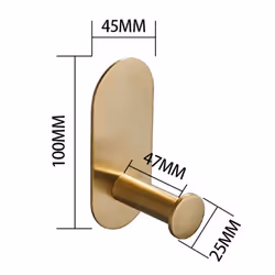 2X Hand Towel Bar Rack Brushed Gold Stainless Steel Round Toilet Paper Holder Hardware Accessories,10cm