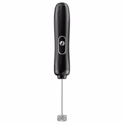 Handheld Mixer Foam Maker Battery Powered Portable Cordless Foamer Egg Beater Kitchen Whisk Tools Black