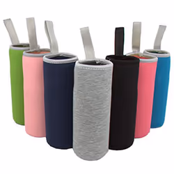 7 Pack Glass Water Bottle Sleeve 12 Oz - 19 Oz Neoprene Insulated Collapsible Drink Bottle Covers Carrier, Multi-Color