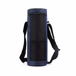 Water Bottle Cooler Bag Universal Water Bottle Pouch High Capacity Insulated Cooler Bag Outdoor Camping Hiking,Dark Blue