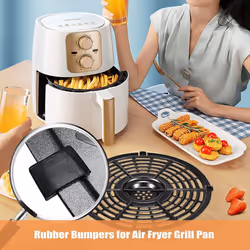 14Pcs Air Fryer Rubbers Bumpers Fit Power Air Fryer Crisper Plate Air Fryer Protective Covers for Air Fryer Grill Pan