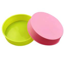 2Pcs Silicone Cake Molds,8 Inch Round Cake Tins,Non Stick Baking Molds,Bakeware for Chocolate /Breads