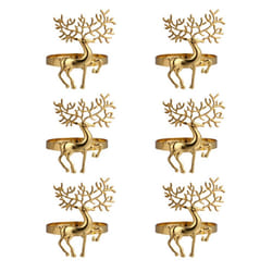 Gold Napkin Ring Durable Delicate Deer Napkin Ring Holder for Restaurant Christmas Party Dinner