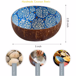 Natural Coconut Shell Storage Bowl Coconut Serving Bowls Candy Container Nuts Holder for Vegans Breakfast