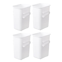 Fridge Food Sort Storage Box Plastic Multi-Use Kitchen Chopstickes Utensils Holder Bathroom Organizer 4Pcs White