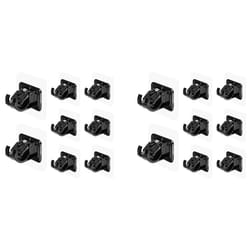 16PCS No Drill Curtain Rod Brackets No Drilling Self Adhesive Curtain Rod Holder Hooks Nail Free Curtain Rod Hooks