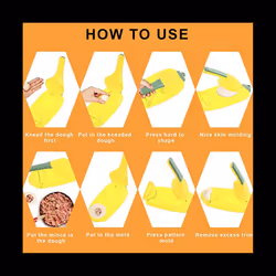 Dumpling Press Maker Moulds, Press Set Manual Tortilla Press, 10 Seconds to Make Dumplings Empanadas 2