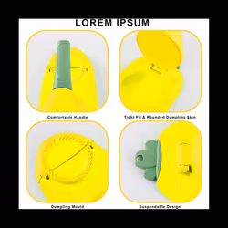 Dumpling Press Maker Moulds, Press Set Manual Tortilla Press, 10 Seconds to Make Dumplings Empanadas 2