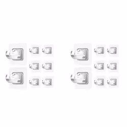 16PCS No Drill Curtain Rod Brackets Curtain Rod Holder Hooks Nail Free Curtain Rod Hooks Curtain Hangers for Home