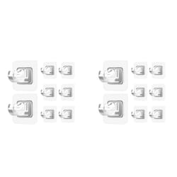 16PCS No Drill Curtain Rod Brackets Curtain Rod Holder Hooks Nail Free Curtain Rod Hooks Curtain Hangers for Home