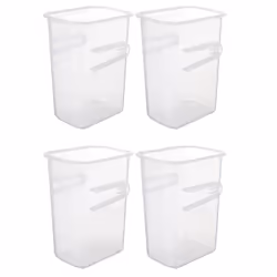 Fridge Food Sort Storage Box Plastic Multi-Use Kitchen Chopstickes Utensils Holder Bathroom Organizer 4Pcs Clear