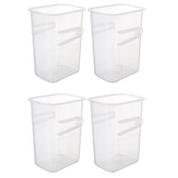 Fridge Food Sort Storage Box Plastic Multi-Use Kitchen Chopstickes Utensils Holder Bathroom Organizer 4Pcs Clear