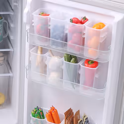 Fridge Food Sort Storage Box Plastic Multi-Use Kitchen Chopstickes Utensils Holder Bathroom Organizer 4Pcs Clear