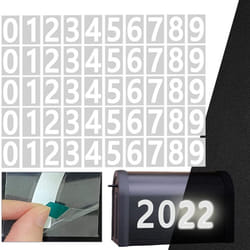 Numbers for Outside, 10 Sets 0-9 Reflective Number Stickers with Sticky Tab for Easy Backing Separation