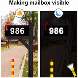 Numbers for Outside, 10 Sets 0-9 Reflective Number Stickers with Sticky Tab for Easy Backing Separation