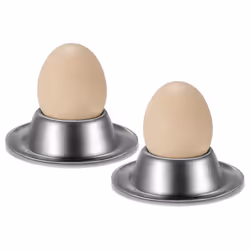 Egg Cup Holder 2 Pack,Stainless Steel Egg Cups Plates Tableware Holder for Hard Soft Boiled Egg,Kitchen Display