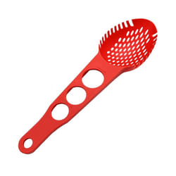 Nylon Spaghetti Server Non-Stick Pasta Fork Slotted Spoon Food Strainer with Spaghetti Measure Tool Strainer Ladle