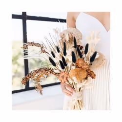 60Pcs Fall Dried Flowers Bunny Dried Flowers Lagurus Ovatus Rabbit Tail Grass for Dried Floral