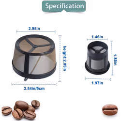Reusable Mesh Ground Coffee Filter Basket for K-Duo Essentials and for K-Duo Machine Coffee Cup Pod for K Cup