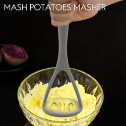 New Silicone Potato Pressure Mashed Potato Pressed Masher For Fruit Family Hotel Restaurant Use Gray