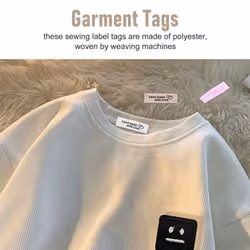 120 Pieces Sewing Labels Sew on Clothing Labels Handmade Heart Pattern Label Tags