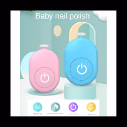 Electric Nail Trimmer Kid Nail Polisher Tool Kit Easy to Trim Nail Clippers for Newborn Blue