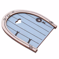 Elf Fairy Door Fairy Door Wooden Fairy Door Tree Decorations Elf Door Window Door Home Art -Blue