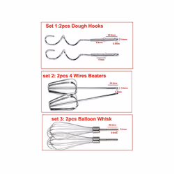 Electric Egg Mixer Parts Set Blender Egg Beater Suit for Electric Balloon Whisk Kitchen Accessories Blender Mixer Parts