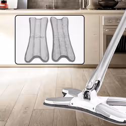 1 Set 2 Pcs Fiber Flat Floor Cleaning Cloth X Type Replace Cloth Mop Cloth Household Cleaning Mop Accessories