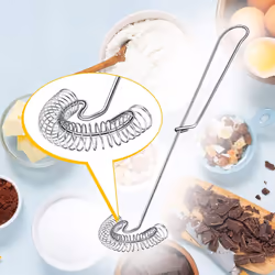 4 Pieces Whisk Egg Small Whisk Whipper Stainless Steel Egg Whisk Flat Spring Coil Whisk Egg Frother, Milk and Egg Beater