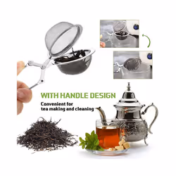 6Pcs Tea Infuser Loose Leaf Tea Snap Ball Tea Strainer Spoon Stainless Steel Tea Filter Steeper with Handle