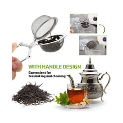 6Pcs Tea Infuser Loose Leaf Tea Snap Ball Tea Strainer Spoon Stainless Steel Tea Filter Steeper with Handle