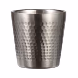 180ML Stainless Steel Honeycomb Dotted Cocktail Glass Double-Layer Wine Glass, Inner Electrolysis and Easy to Clean, S