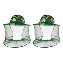 2X Beekeeper Antimosquito Bee Bug Insect Fly Mask Cap Hat with Net Mesh Face Protection