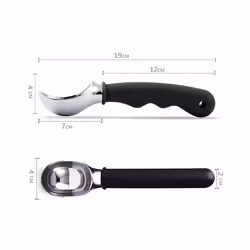 Premium Ice Cream Scoop, Dishwasher Safe Black