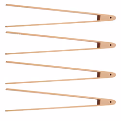 4 Packs 12 Inch Wood Toaster Tongs Kitchen Tongs for Serving Food, Flipping Meat, Grabbing Toast and More